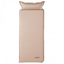 Матрац надувний автоматичний Lugi з подушкою 190х65х3 см Бежевий (LU-026)