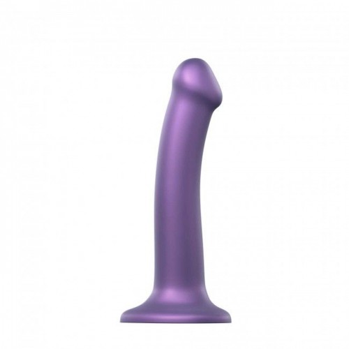 Насадка для страпону Strap-On-Me Mono Density Dildo Violet M, діам. 3,3 см, одношаровий силікон, гну в інтернет супермаркеті PbayMarket!