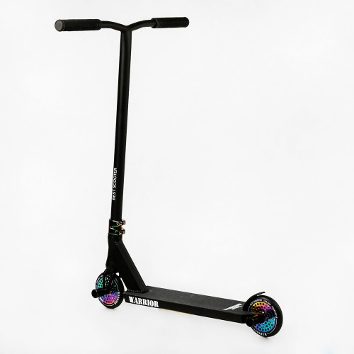 Самокат трюковий Best Scooter Warrior HIC-система пеги алюмінієвий диск та дека колеса PU 100 кг Black and red (112767)
