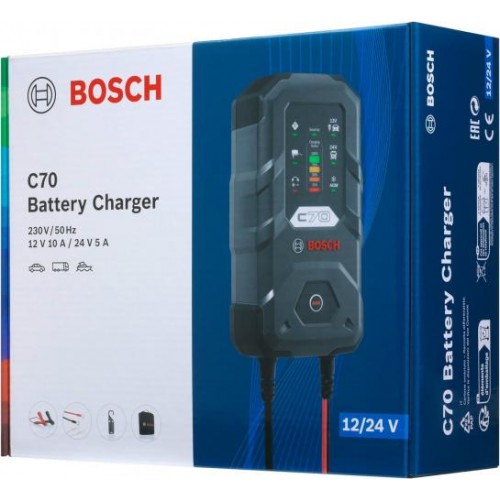 Зарядний пристрій для акумуляторів Bosch C70 12/24V 10A 0189911070