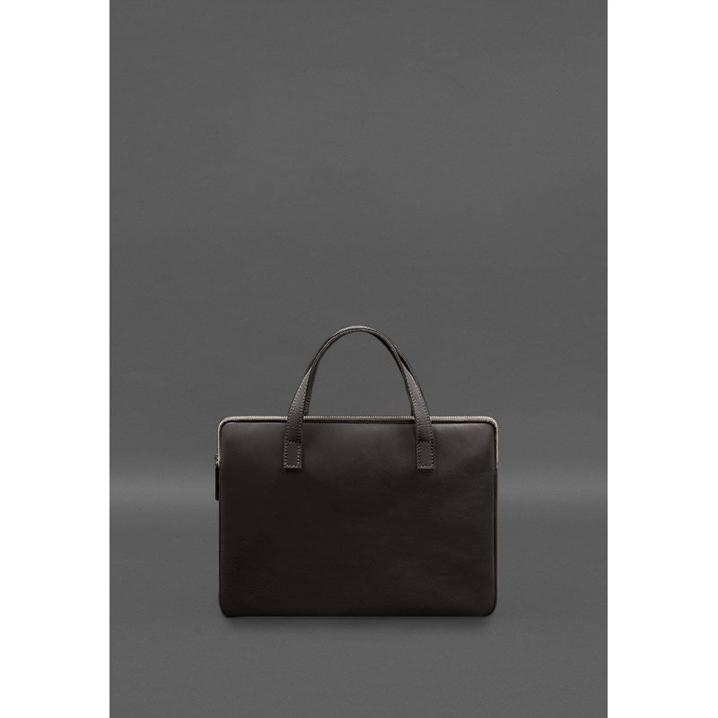 Шкіряний чохол з ручками для ноутбука 13 дюймів Темно-коричневий BlankNote