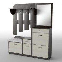 Передпокій Тиса Мебель-15 Венге Молочний 204.5x35x150 см Передпокій Тиса Мебель-15 Венге Молочний 204.5x35x150 см