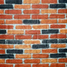 Самоклеюча 3D панель Sticker Wall SW-00001440 Під бежево-коричневу цеглу 700х770х3мм