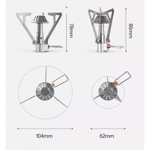 Газовий пальник Naturehike NH21RJ004 2200W Хром (1800987631) Газовий пальник Naturehike NH21RJ004 2200W Хром (1800987631)