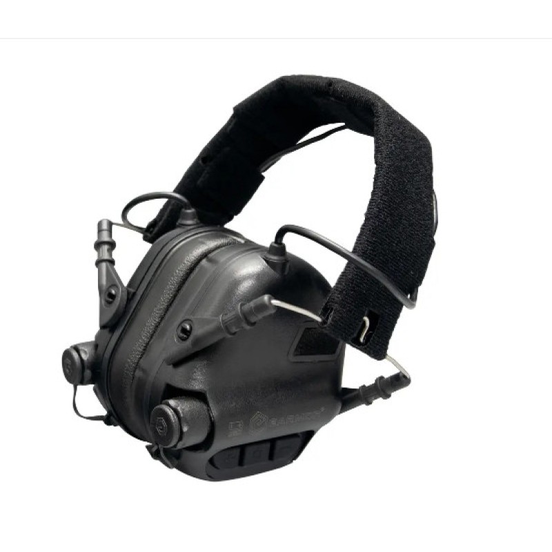 Тактичні активні навушники Earmor М31 + кріплення на шолом OPS Core чебурашка Чорний