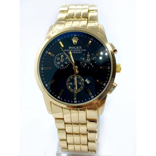 Наручний годинник чоловічий No Brand Rolex Золотистий (IBW907YB) Наручний годинник чоловічий No Brand Rolex Золотистий (IBW907YB)