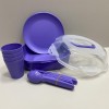 Набір для пікніка 4 персони 21 предмет Ucsan Plastik M-761 фіолетовий