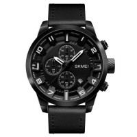 Чоловічий наручний годинник Skmei 1309 Black 1309BK (17126-hbr) Чоловічий наручний годинник Skmei 1309 Black 1309BK (17126-hbr)