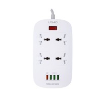 Мережевий фільтр-подовжувач Ldnio SC4407 на 4 розетки 4USB 2 м White