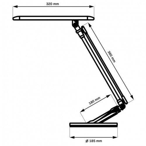 Настільна лампа Polux Optimum 32x18.5x45 см Білий (Pol324979) Настільна лампа Polux Optimum 32x18.5x45 см Білий (Pol324979)