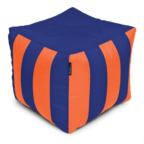 Пуф Кубик Смугастий Оксфорд 40х40 Студія Комфорту Помаранчевий + Синій Пуф Кубик Смугастий Оксфорд 40х40 Студія Комфорту Помаранчевий + Синій