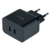 Зарядное устройство Hoco N29 Triumph wall charger dual Type C 35W output EU plug Черный