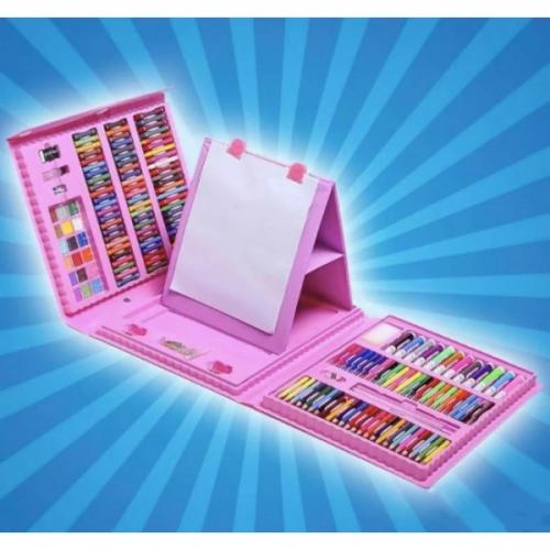 Великий художній набір з мольбертом для малювання та дитячої творчості у валізці для дітей 208 предметів Рожевий+Набір Малюй світлом Великий художній набір з мольбертом для малювання та дитячої творчості у валізці для дітей 208 предметів Рожевий+Набір Малюй світлом