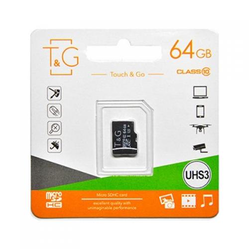 Карта пам'яті MicroSDHC 64GB UHS-I U3 Class 10 T&G (TG-64GBSDU3CL10-00) в інтернет супермаркеті PbayMarket!