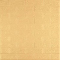 3D панель самоклеюча цегла Жовто - пісочний 700x770x3мм (009-3) Sticker Wall SW-00000229