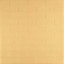 3D панель самоклеюча цегла Жовто - пісочний 700x770x3мм (009-3) Sticker Wall SW-00000229