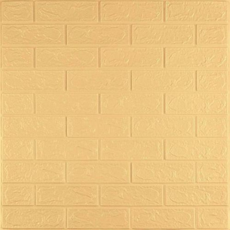 3D панель самоклеюча цегла Жовто - пісочний 700x770x3мм (009-3) Sticker Wall SW-00000229