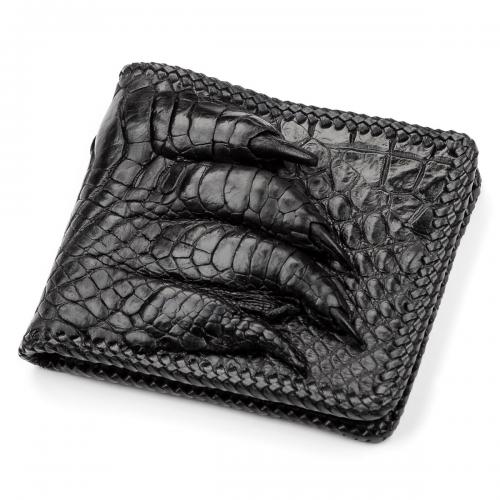Портмоне CROCODILE LEATHER 18004 з натуральної шкіри крокодила Чорне, Чорний Портмоне CROCODILE LEATHER 18004 з натуральної шкіри крокодила Чорне, Чорний
