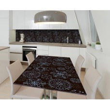 Наклейка 3Д вінілова на стіл Zatarga «Фактурні сніжинки» 600х1200 мм для будинків, квартир, столів, кав'ярень