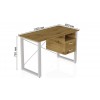 Письмовий стіл із ящиками Ferrum-decor Оскар 750x1400x600 метал Білий ДСП Дуб Артізан 16 мм (OSK0034) в інтернет супермаркеті PbayMarket!