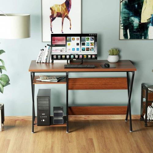 Письмовий стіл GoodsMetall із металу з полицями Лофт 1200х600х750 СТП128