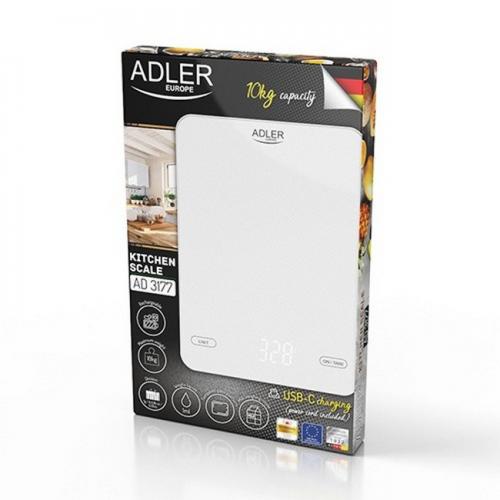 Ваги кухонні до 10 кг Adler AD 3177w White Ваги кухонні до 10 кг Adler AD 3177w White