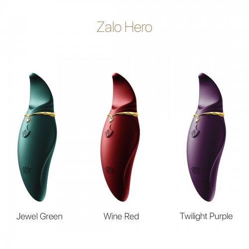 Вібратор 2в1 з язичком Zalo — Hero Twilight Purple, кристал Swarovski в інтернет супермаркеті PbayMarket!