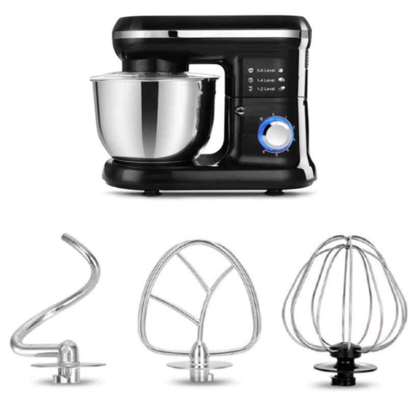 Кухонний комбайн Haeger HG-6668 із металевою чашею 5L 1200W Black (3_01493)