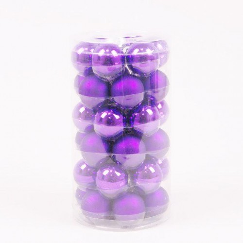 Кульки скляні Flora D-3,8 см 36 шт Фіолетовий (44503) в інтернет супермаркеті PbayMarket!