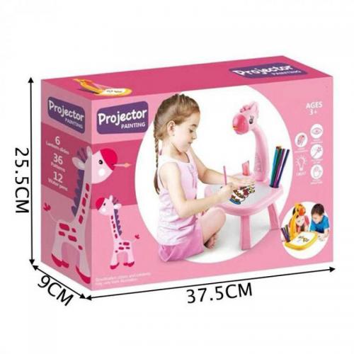 Дитячий стіл для малювання UKC з підсвічуванням та проекцією малюнків Рожевий Дитячий стіл для малювання UKC з підсвічуванням та проекцією малюнків Рожевий