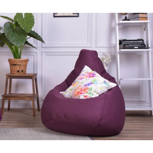 Крісло Мішок Груша Рогожка 120х85 Студія Комфорту Розмір Стандарт бузковий Крісло Мішок Груша Рогожка 120х85 Студія Комфорту Розмір Стандарт бузковий