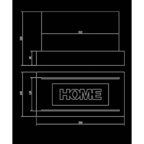 Біокамін BiokominkiGMT Home 360x220x180 BLACK Біокамін BiokominkiGMT Home 360x220x180 BLACK