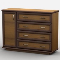 Комод Тиса Мебель АКМ-32 2 Лісовий горіх 90x60x120 см Комод Тиса Мебель АКМ-32 2 Лісовий горіх 90x60x120 см