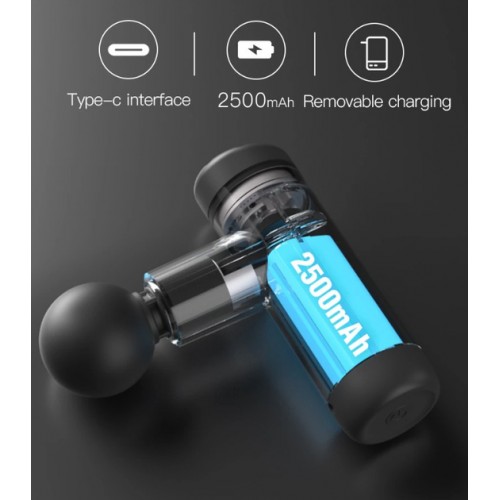 Масажний пістолет з кейсом Booster Mini X 2500mAh 6 насадок Чорний (2430308397) Масажний пістолет з кейсом Booster Mini X 2500mAh 6 насадок Чорний (2430308397)