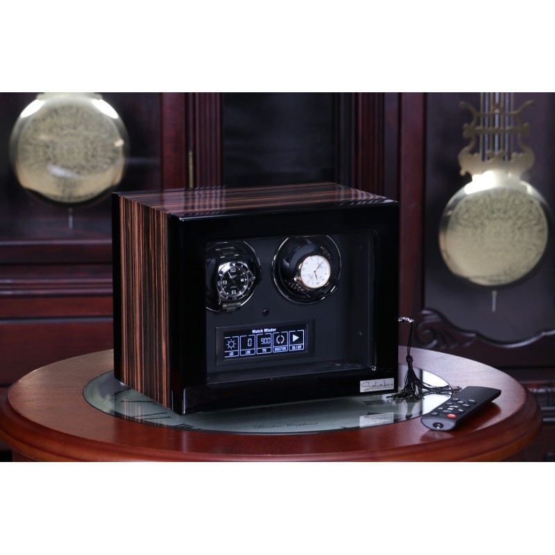 Скринька Salvadore для підзаводу 2 годинників SLX/6202-BRB 2x2 Коричневий