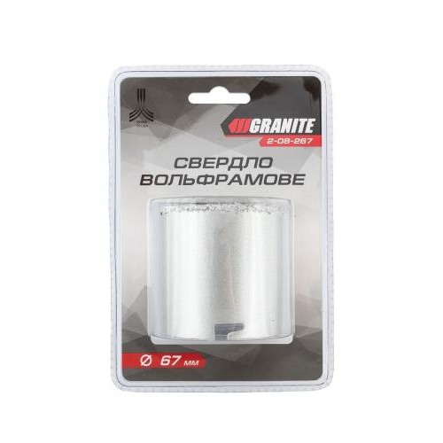 Свердло корончате GRANITE для плитки 67 мм вольфрамове напилення 2-08-267 Свердло корончате GRANITE для плитки 67 мм вольфрамове напилення 2-08-267