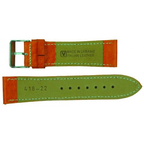 Ремінець для годинника зі шкіри Mykhail Ikhtyar 22 мм Помаранчевий (S418-22S orange) Ремінець для годинника зі шкіри Mykhail Ikhtyar 22 мм Помаранчевий (S418-22S orange)