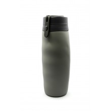 Складана пляшка для води та напоїв Silicone Bottle 600 мл Сіра (500014)