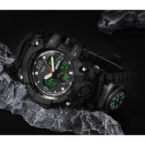 Наручний годинник чоловічий з компасом BESTA Life Pro AllBlack Чорний (3085) Наручний годинник чоловічий з компасом BESTA Life Pro AllBlack Чорний (3085)