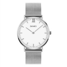 Кварцовий чоловічий годинник Skmei 1181 Large Сріблястий
