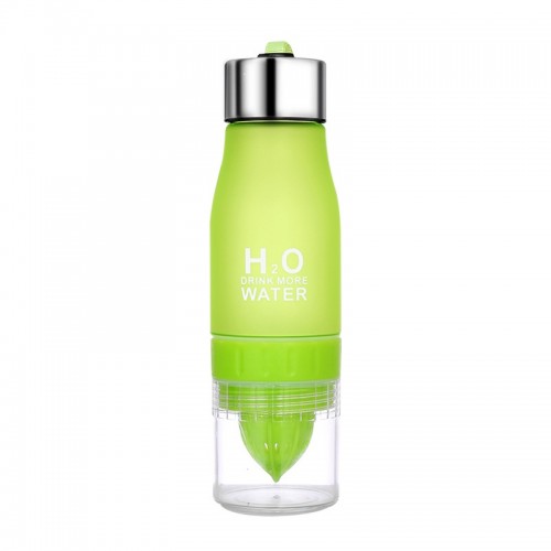 Спортивна пляшка-соковитискач H2O Water bottle Green 500 мл Зелений