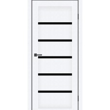Дверне полотно MS Doors TEXAS 80 см Арктик чорне скло