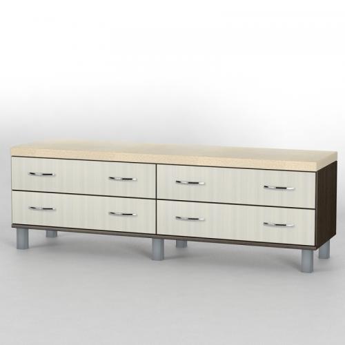 Комод приліжковий Тиса Мебель КП-104 Венге Дуб молочний 50x41x140 см