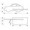 Настінний світильник Candellux Car 43x15 см Коричнево-зелений (21-85092)