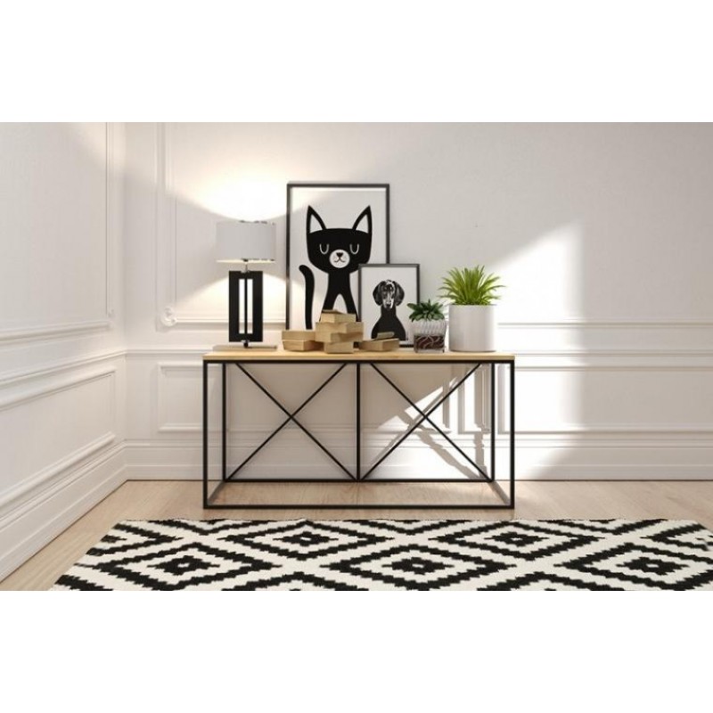 Консоль для дому в стилі Loft NS-405 630x1200x400 мм Черный