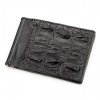Затискач CROCODILE LEATHER 18169 із натуральної шкіри крокодила Чорний, Чорний