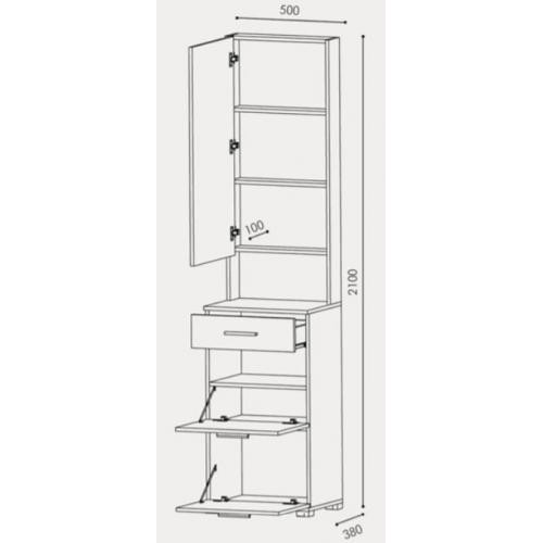 Передпокій кутовий Бриз Еверест венге комбі Передпокій кутовий Бриз Еверест венге комбі