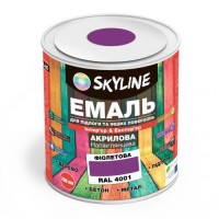 Эмаль для пола и других поверхностей акриловая SkyLine Фиолетовая RAL 4001 0.75 л Эмаль для пола и других поверхностей акриловая SkyLine Фиолетовая RAL 4001 0.75 л
