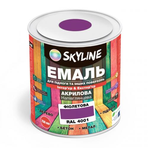 Эмаль для пола и других поверхностей акриловая SkyLine Фиолетовая RAL 4001 0.75 л в інтернет супермаркеті PbayMarket!