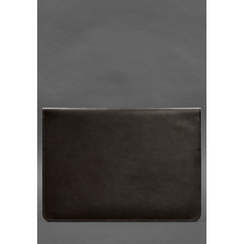 Шкіряний чохол-конверт на магнітах для ноутбука Універсальний Темно-коричневий BlankNote